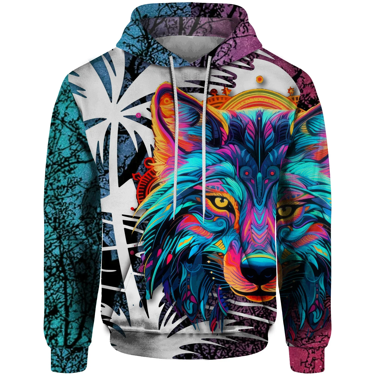 thumbnail image 1 of Sudadera con capucha con estampado 3D de lobo para hombre, ropa informal de otoño, Sudadera con capucha Y2K, jersey con estampado Animal súper genial, 1 of 5