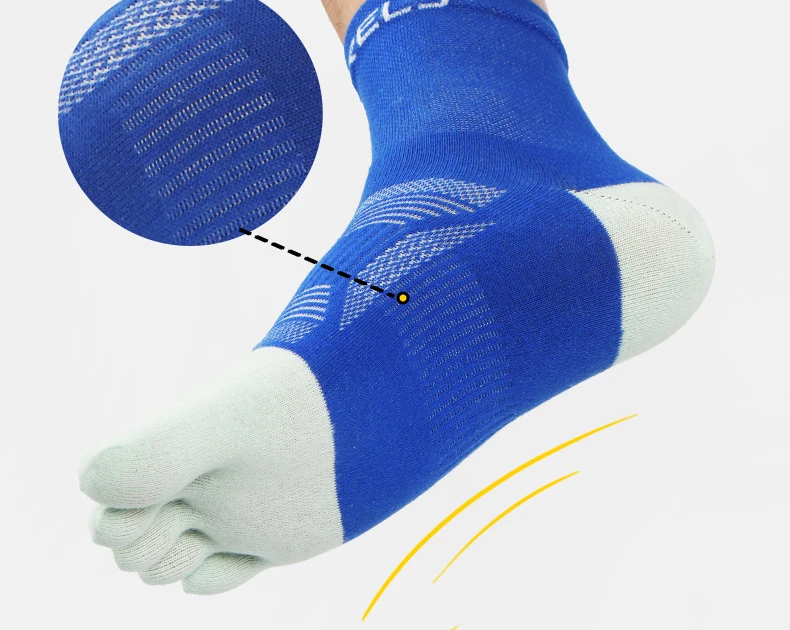 1 Paar Fünf-Zehen-Sportsocken, atmungsaktiv, Coolmax, schnell trocknend, schweißableitend, elastisch, Radsocken, professionelle Laufsocken – Detail 14