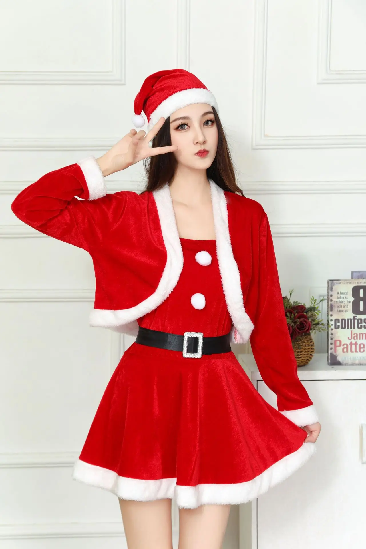 New Fashion Miss Claus Suit Women Christmas Fancy Party Dress Sexy Outfits Santa Sweetie Cosplay Santa Costumes