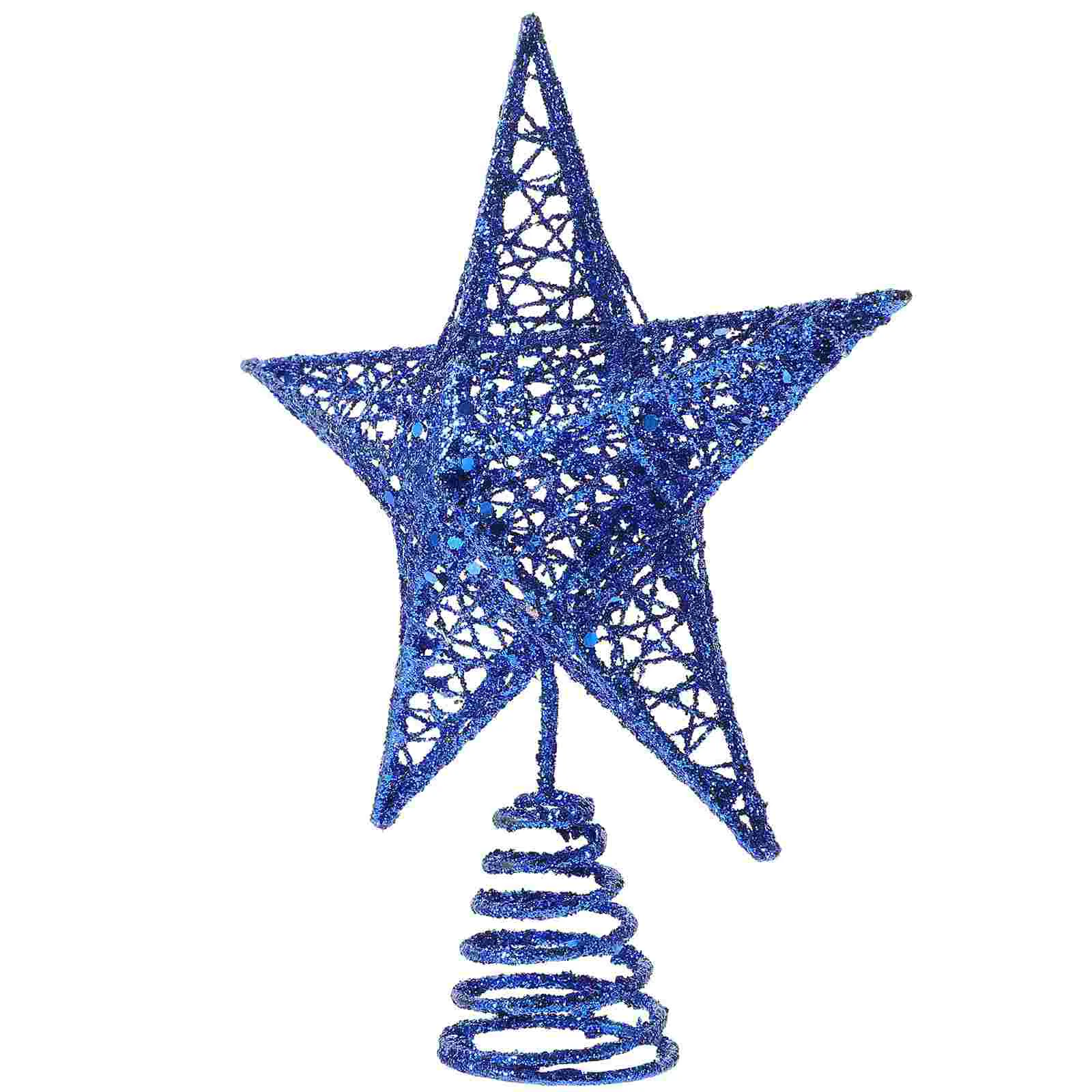 

Christmas Tree Topper Star Glittered Iron Art Hollow Treetop Ornament Merry Christmas Decorations Xmas Tree Home Navidad