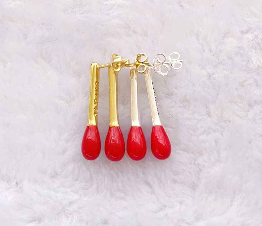 YS 2022 New UNOde50 Design Delicate Fashion Electroplated 925 Silver Earrings Gold Holiday Jewelry Gift