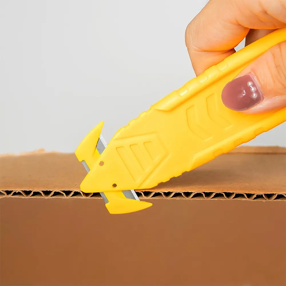 Box cutter T TOVIA Box Opener Double-sided Blade Safety Utility Knife Parcel Package Tape House Office Security Knife Tools