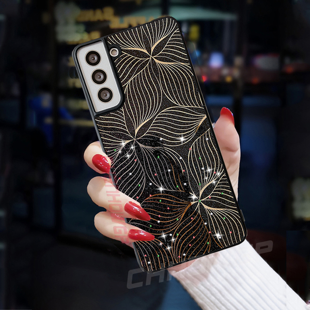 Laser Flower Case For Samsung Galaxy S21 S20 Note 20 A12 A02S A32 A52 A72 A21S A51 A71 A70 A50 A30 s M12 TPU Silicon Cover