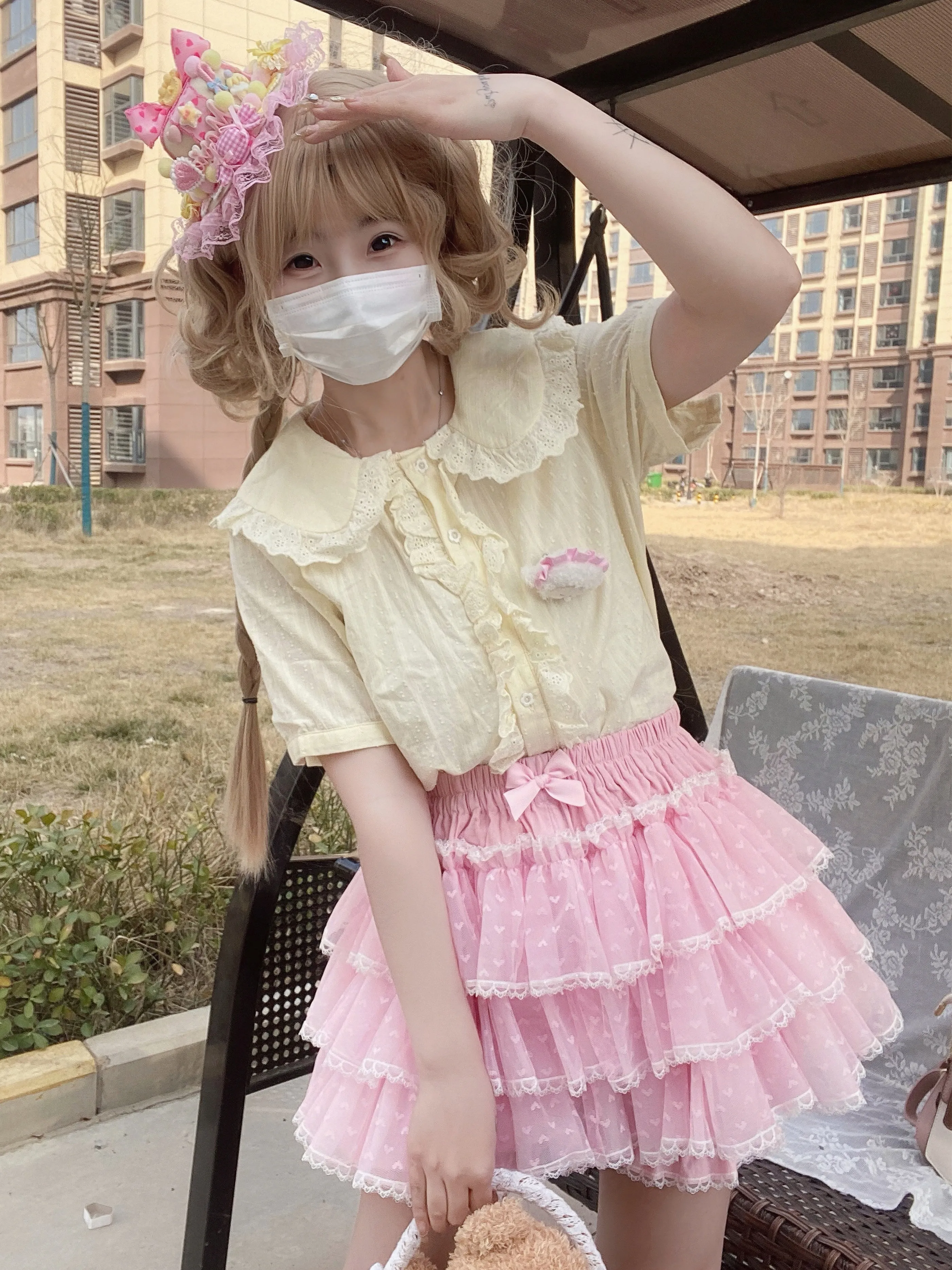 Lolita Pink Pumpkin Pants JK Leggings Safety Pants Ladies 2024 Summer New Japanese Style Short Lantern Shorts for Women Outdoor