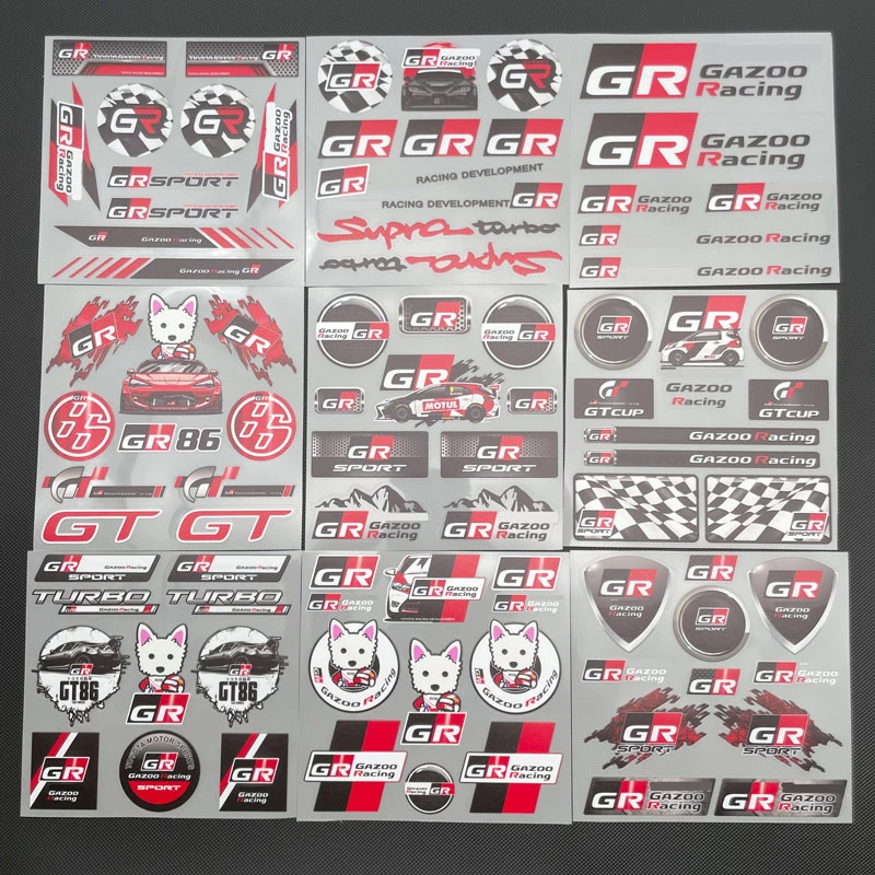 1pcs Car Sticker GR Sport /GR GAZOO Racing Logo The Whole Body Sticker