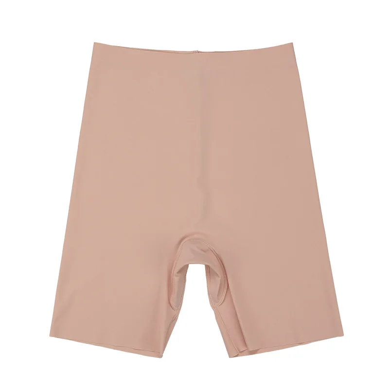 Solid Color Seamless High Waist Shorts Panties for Women Tummy Control Hip Lift Ice Silk Safety Pants Underwear High Waist Shorts High Waist Panties Seamless Panties Women Shorts Underwear