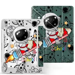 Cartoon Astronaut Back to School Tablet Case - Black - iPad Air 6 (Mix05)