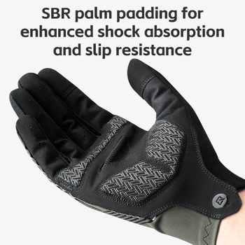 ROCKBROS Cycling Gloves Spring Summer Breathable MTB Road Bike Non-slip Gloves Touch Screen Full Finger Motorcycle Riding Gloves 5