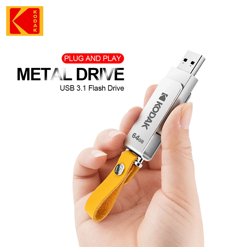 

100% Original KODAK K133 U disk USB3.0 pendrive 64GB Metal flash drive car USB3.1 flash drive 128GB 256GB Memory stick