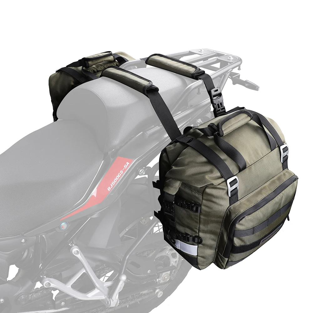 Rhinowalk-バイク用のクイックリリースサイドバッグ,2ピース,20l