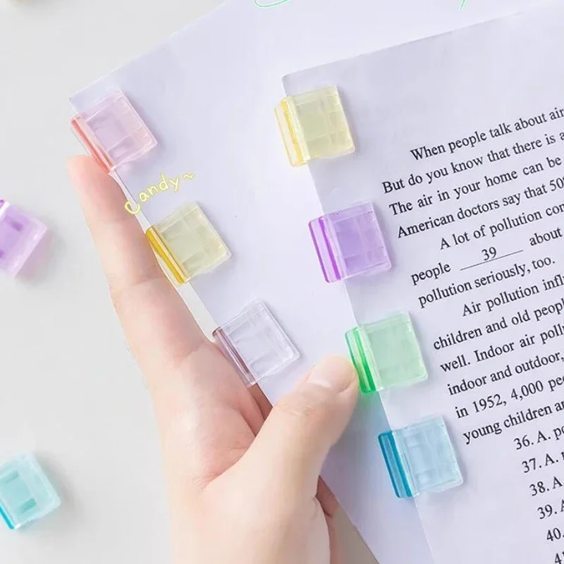 Paper Clips Binder Clips Mini Bookmark 5-10pcs Candy Staples Kawaii File Documents Planner Page Holder Office Organizer