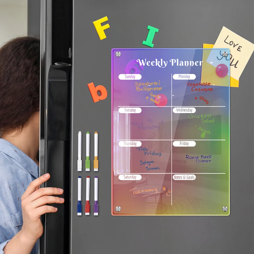 

Writing Board Refrigerator Boards Dry Erase for Fridge Note Schedule Magnetic Planning