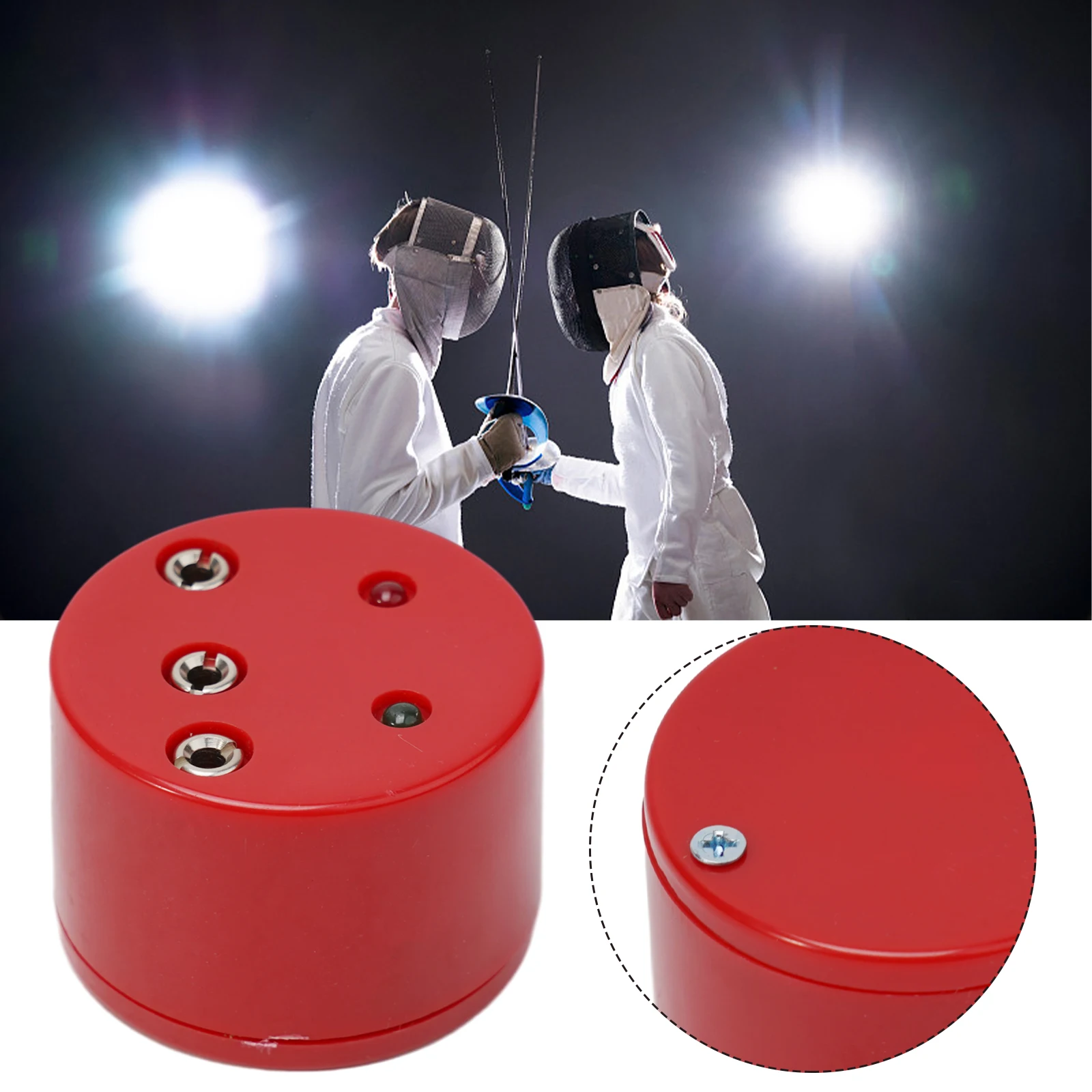 Fencing Tester Plastic Red Conductive Tester For Foil Epee Round Sword Fencing Gears Repair Tools Sword Verifier