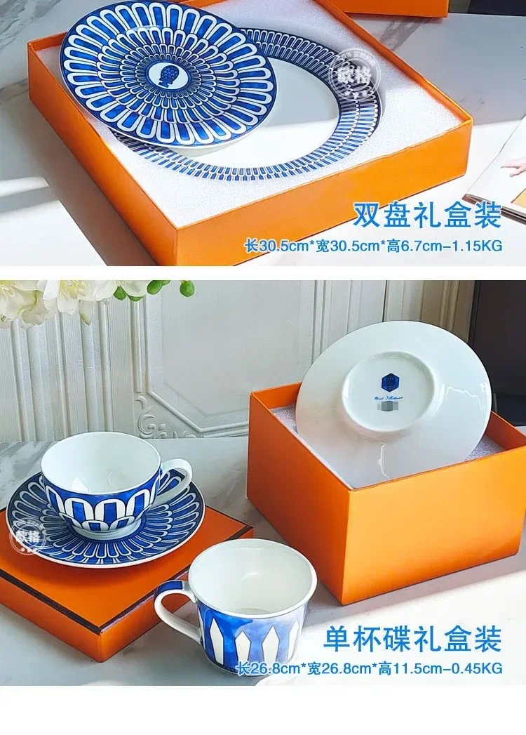 Description Picture 3 of itemCreative Luxury, Blue, Printed, Western Dishes, Steak Plates, Decorations, Afternoon Tea, Dessert Plates, Cake Plates, Cutlery