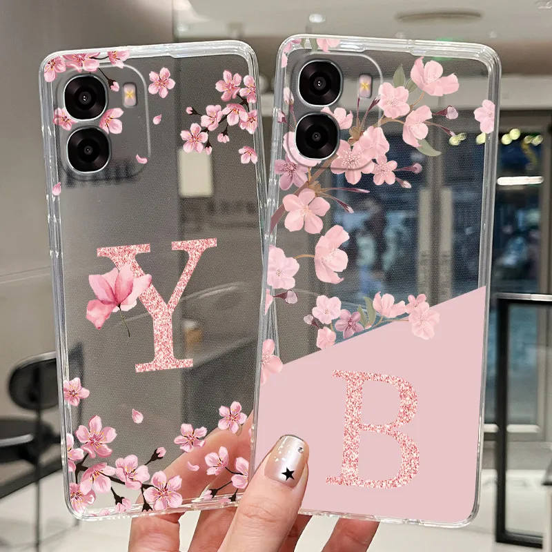 Floral Transparent Soft Silicone Phone Case - Clear TPU Back Cover