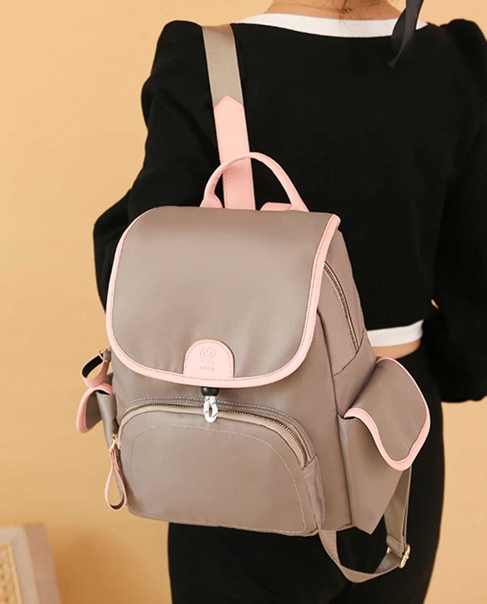 Fashion Oxford Cloth Shoulder Large Capacity Anti Theft School Bag Women Designer Solid Color Single Shoulder New Women Backpack