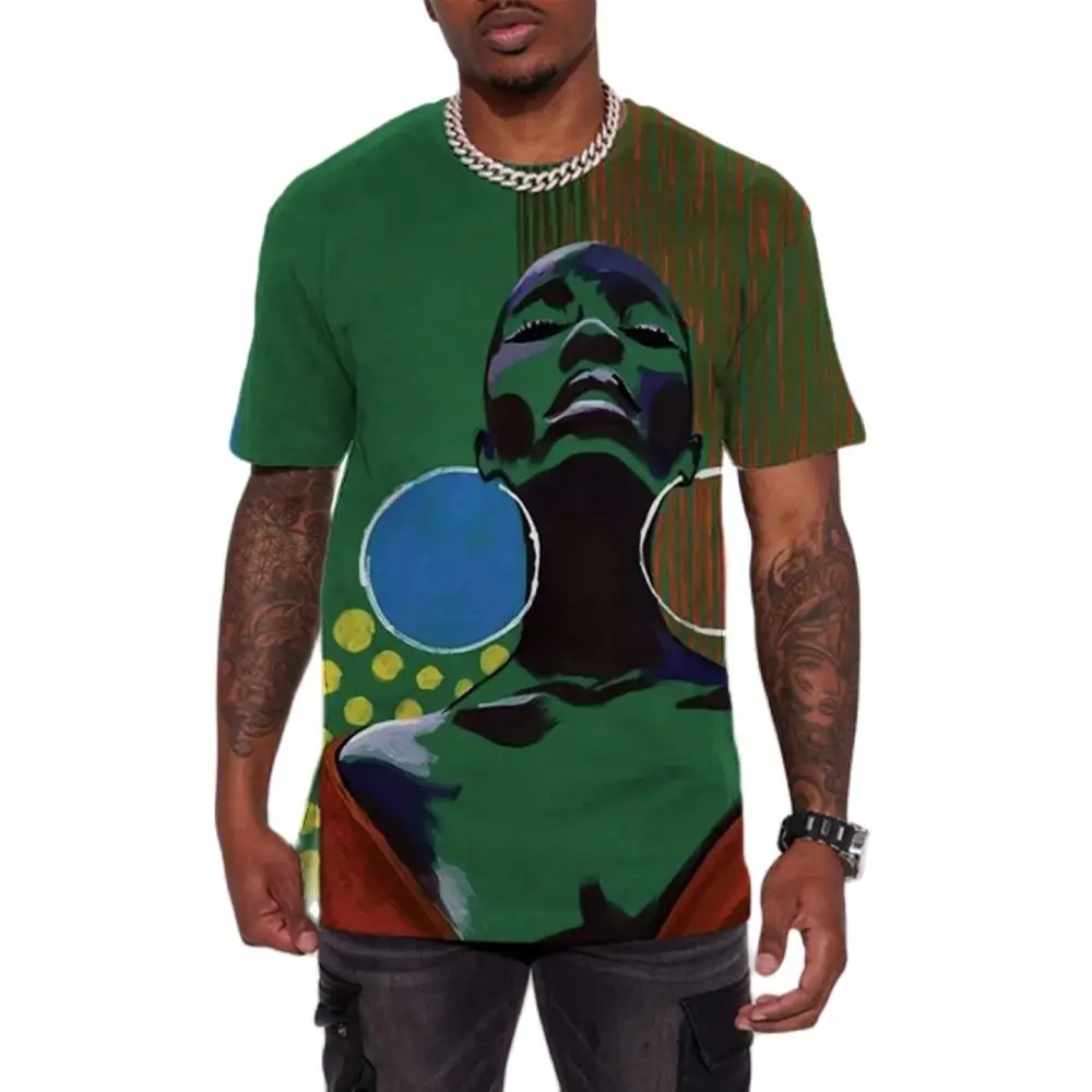 

Футболка мужская с круглым вырезом, повседневный Свободный Топ с короткими рукавами, эластичная дышащая Модная ретро одежда, лето