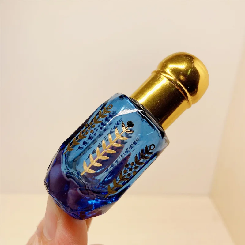 6ml blue glass tumbler bottle electroplate engraved crown perfume dispenser bottle portable essential oil bottle small wheat spi флешка smartbuy crown 32гб blue sb32gbcrw bl