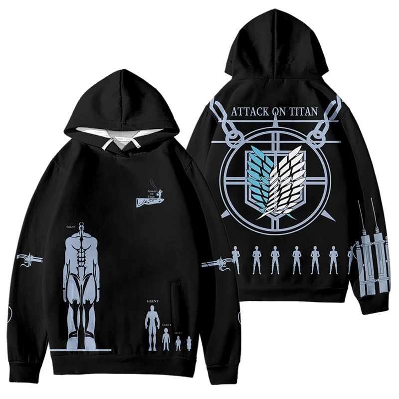 

Anime Attack on Titan Wings of Freedom Funny Hoodie Hip Hop Graphic Sweatshirts Poleron Hombre Streetwear Harajuku Tracksuit