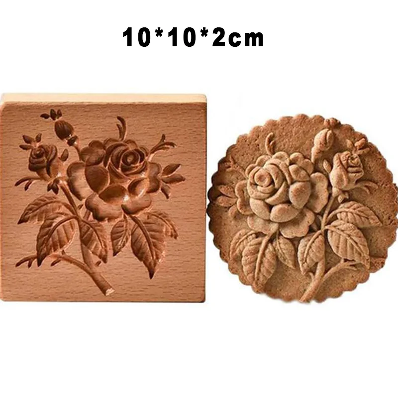 DIY Wooden Shortbread Mold Raspberry Heart Carved Gingerbread Cookie Mold  Kitchen Cutter Molds For Valentine's Day Easter Party - AliExpress