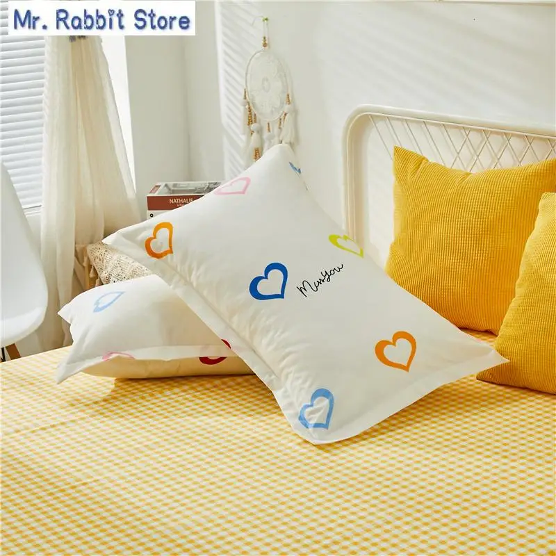 

Simple Wind Printed Pillowcase Bedroom Bed Pillowcase Four Seasons Pillowcase Single Student Pillow Cover Sleep Aid