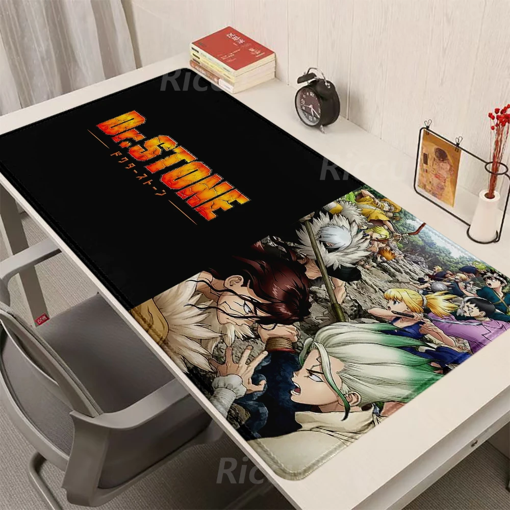 Tischmatten Dr.STONE Anime Große elektronische Sportste Großes Spielzubehör HD-Druck Computer Lock-Kanten Gummi-Mauspad