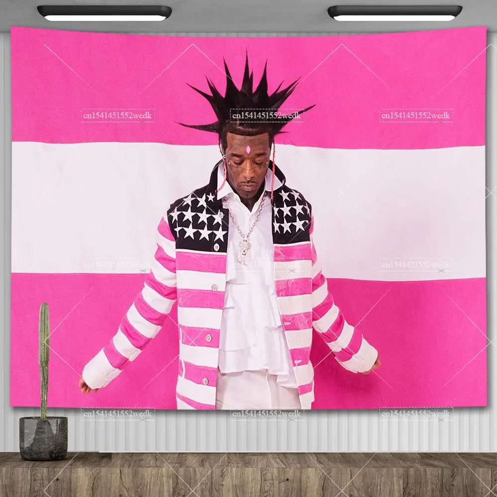 Lil Uzi Posters Music Album Wall Art Tapestry Meme American USA Flag Background Backdrops Y2k Aesthetic tapestry decorations