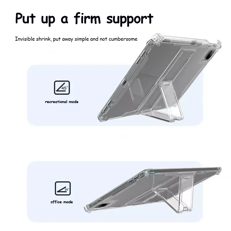Capa Tpu para Samsung Galaxy Tab s9 Ultra 10.4 s8 Ultra s6 Lite 10.4 Capa Suporte Transparente Slot para Caneta Shell - Imagem 5