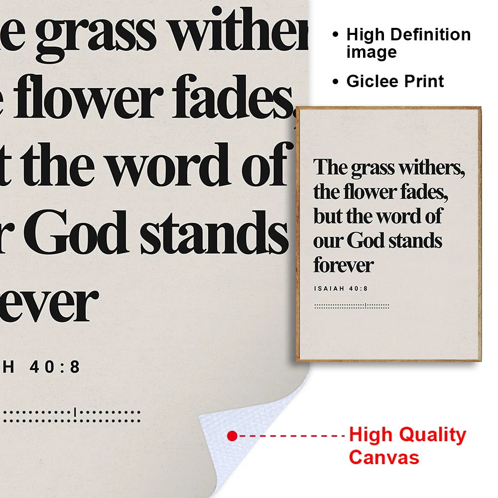 Bible Verse Posters Isaiah 40 Romans 8 Scripture Canvas Painting Prints Christian Quotes Wall Art Picture Living Room Home Decor