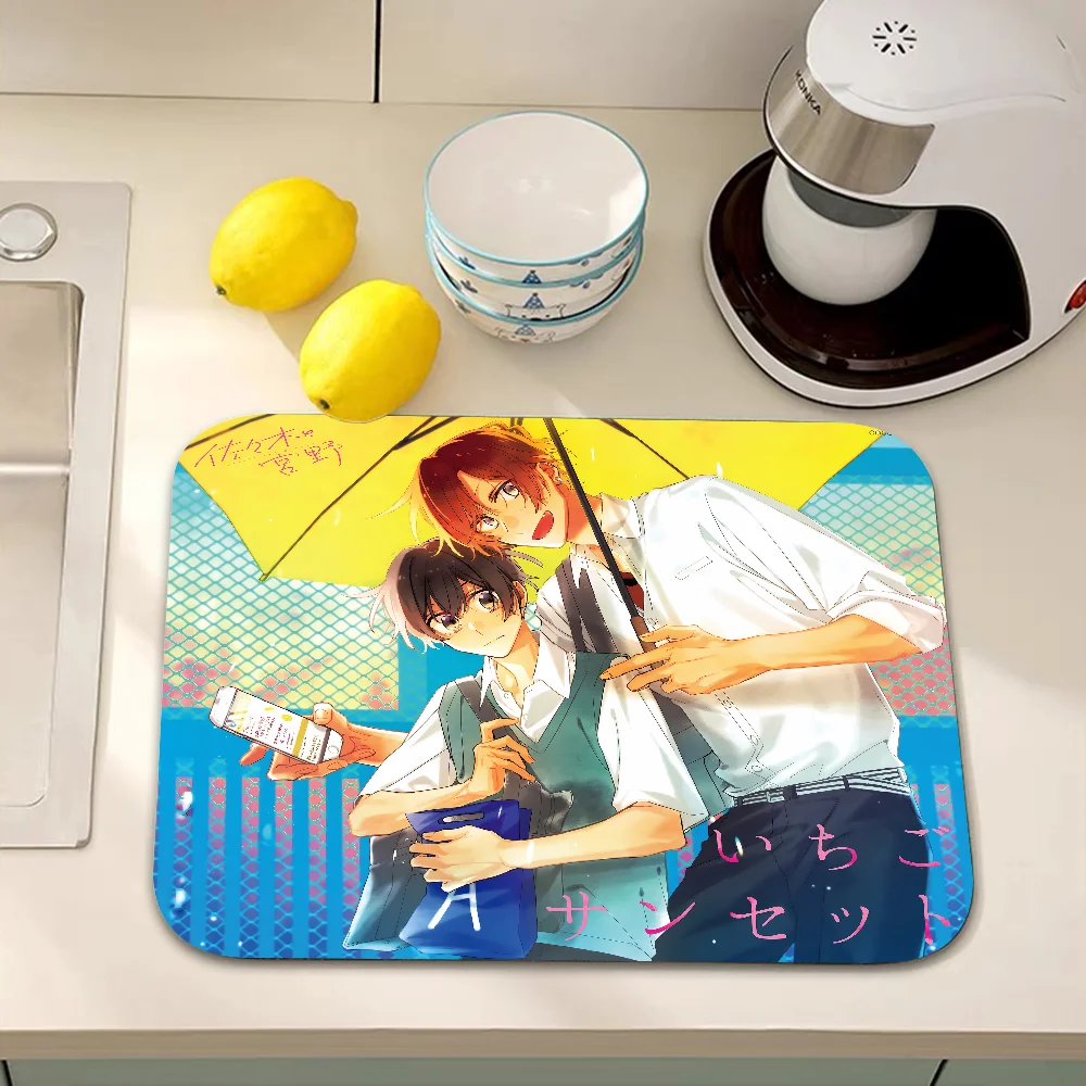 Sasaki To Miyano Exquisite Kitchen Drain Pad Super Absorbent Dinnerware Placemat Desktop Decor Pads Drying Rug Bathroom Mat 5