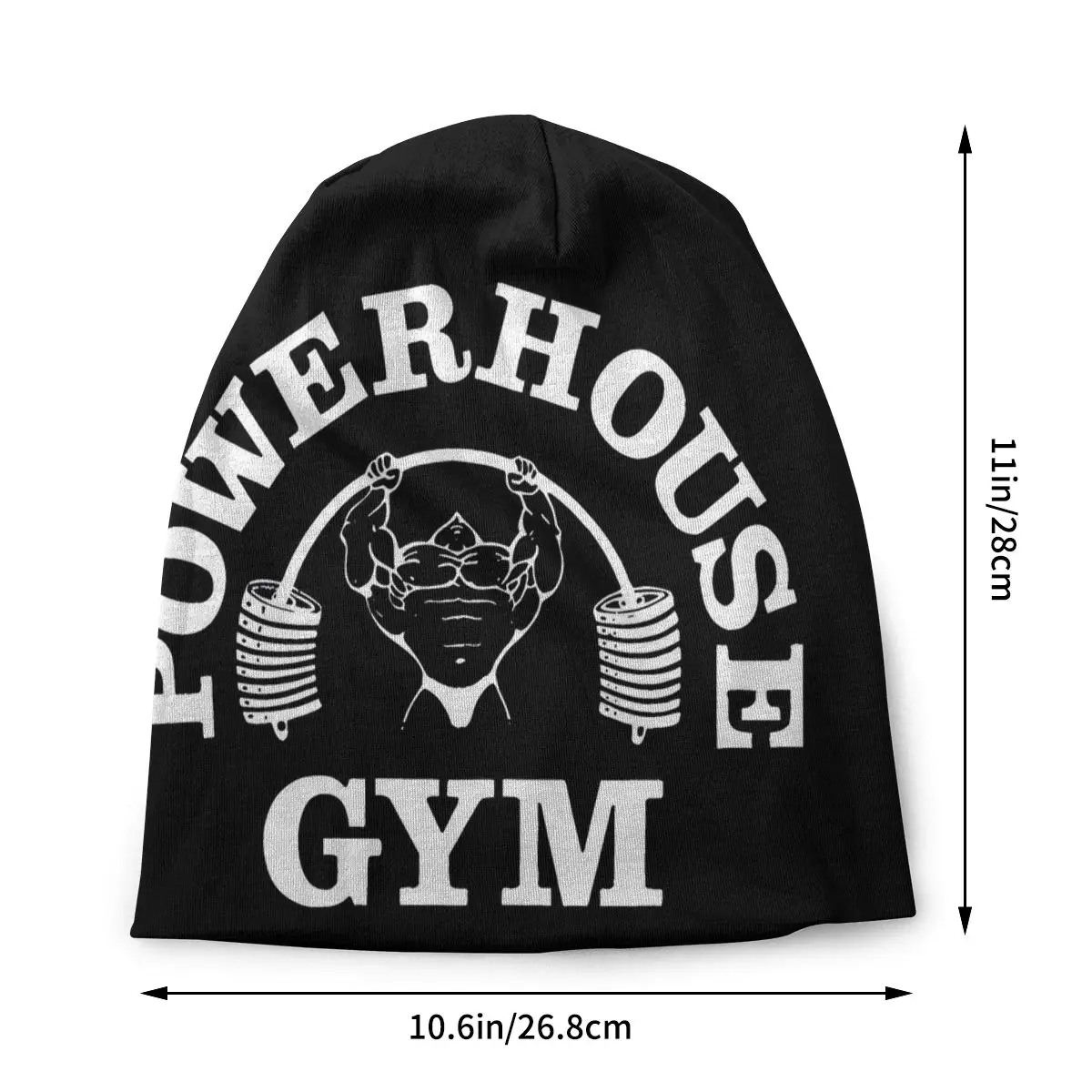 Powerhouse Gym Skullies Aesthetic Warm Hip-hop Street Punk Gothic Hats Streetwear