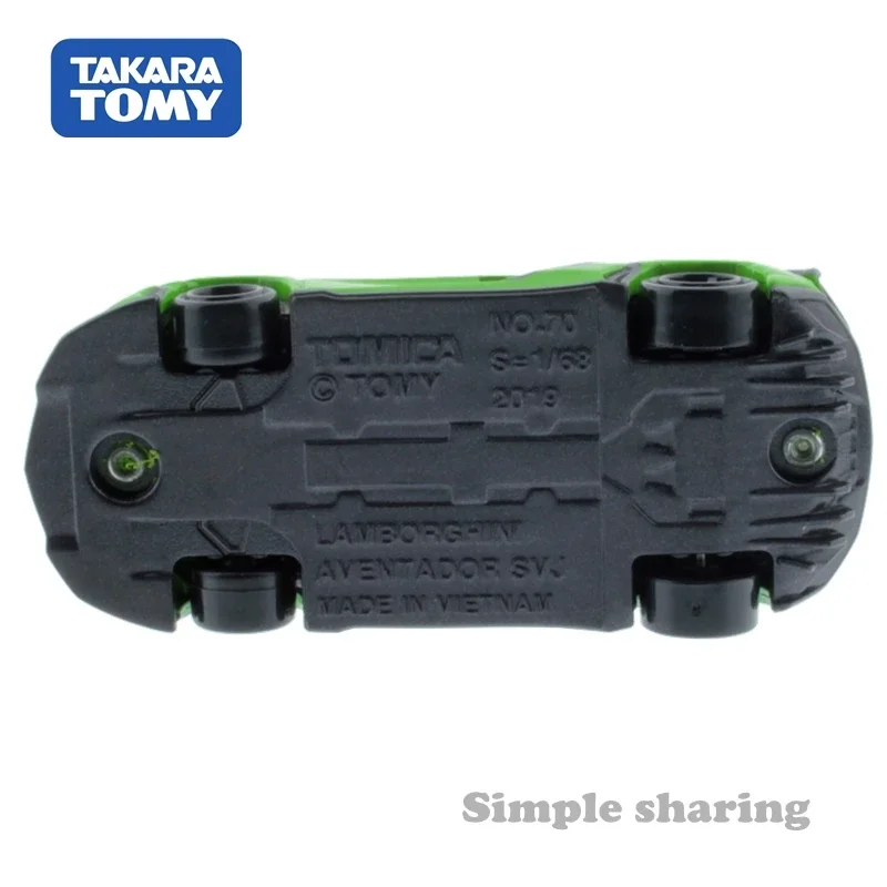 Takara Tomy Tomica No.70 Lamborghini Aventador SVJ Scale 1/68 Car Kids Toys Motor Vehicle Diecast Metal Model New 6
