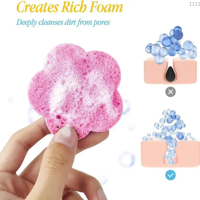 30pcs Face Cleansing Pads Makeup Removal Cotton Pad Cleansing Facial Pad Face Towel Washable Cotton Pads (Color Random) 4
