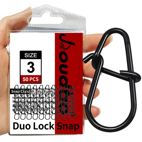 50Pcs Crankbait Snaps Stainless Steel Duo Lock Lure Snaps Quick Change Fishing Clips Fast Speed Clips Snap Hook Connector - Image 10