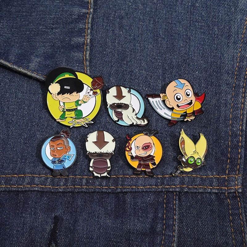 Emaille-Anstecknadeln mit animierter Cartoon-TV-Show, The Last Airbender-Charakter-Broschen, Anstecknadel, Rucksack, dekoratives Schmuckzubehör – Detail 13