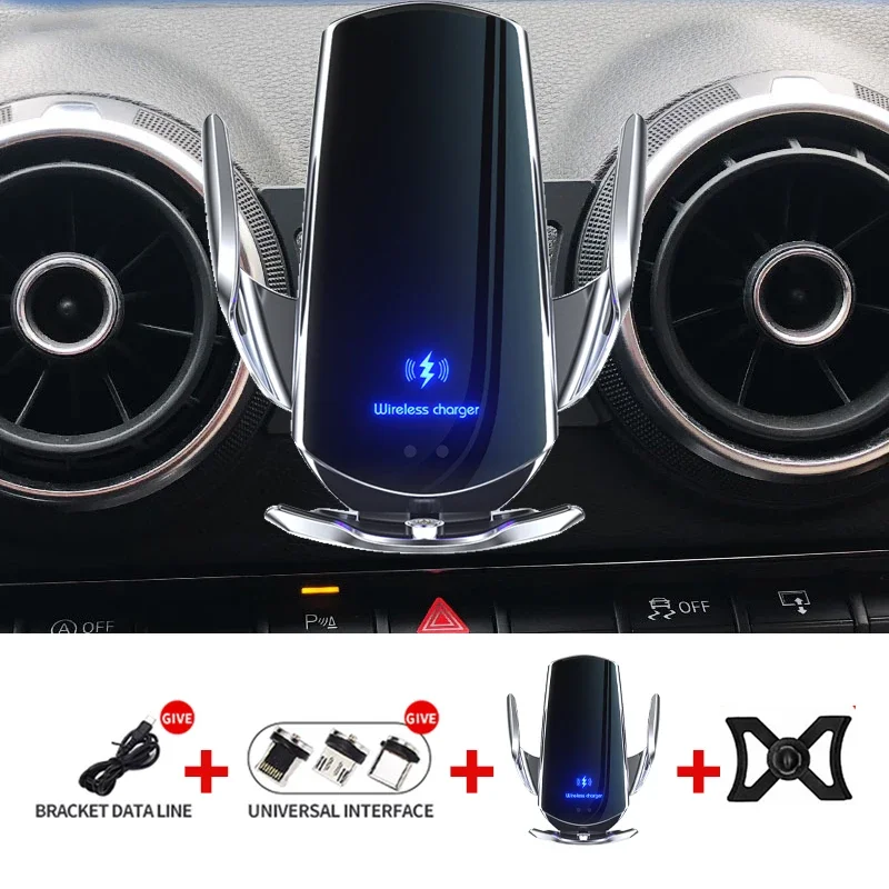 Staffa di supporto per telefono cellulare per auto per Audi A3 S3 RS3 8V Supporto per presa d'aria Supporto per telefono Supporto magnetico Girevole a 360 gradi Accessori GPS  34