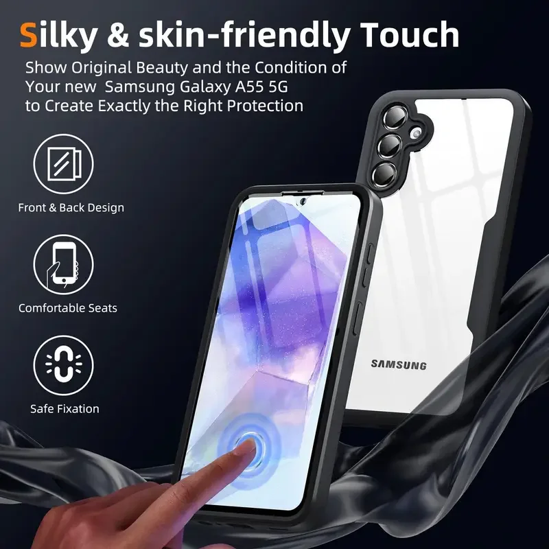 360 Full Body Built-in Screen Protector Phone Case Cover