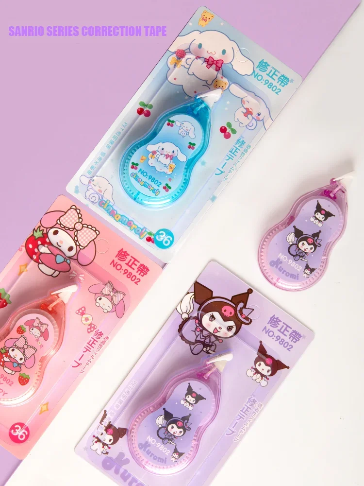 The Sanrio Family Series Kuromi Cinnamoroll Melody Correction Tape for Students correction tape