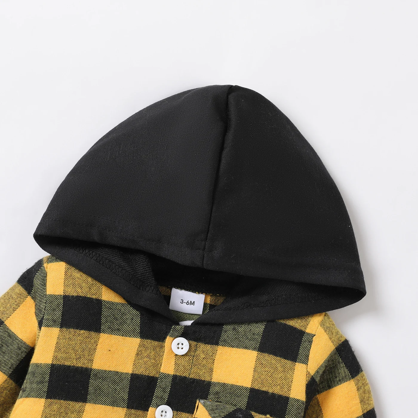 PatPat Baby Boy Classic Grid Hooded Top