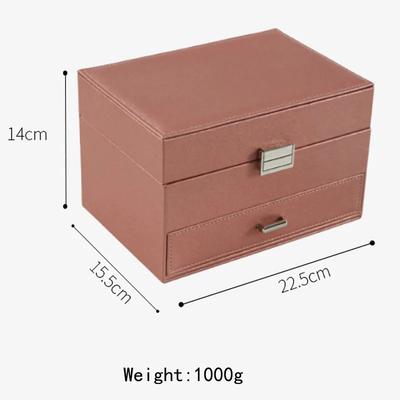 Jewelry Box for Women with 3 Layers Large Travel Jewelry Storage Organizer/ Case for Earring Ring Necklace Bracelets