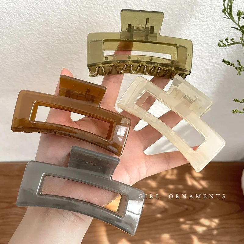 Hair Clip Women Hairpins Girls Hairgrips Claw Geometric Barrettes Crab Korean Fashion Hair Accessories Black Gold Letter hair claw,hair clips,hair accessories