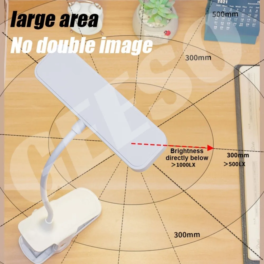 Clip Wireless Table Lamp Eye-Caring 3 Brightness Adjustable Touch Switch Rechargeable & USB Plug LED Reading Desk Lamp Table Lig 3