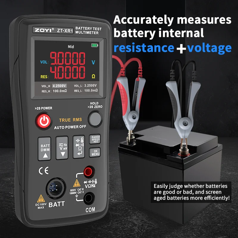 ZOYI Digital Multimeter ZT XR1, battery internal resistance tester voltage diode capacitance multi function tool - Image 2