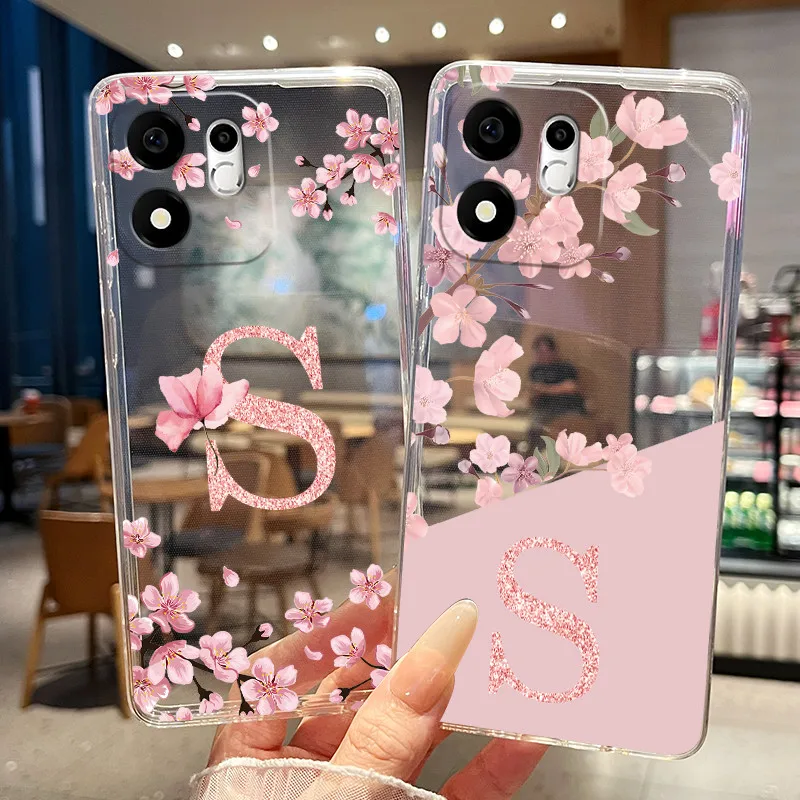 Floral Transparent Slim Silicone Phone Case
