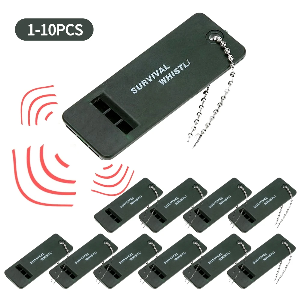 Whistle keychain survival whistle soccer whistle sport whistle sports whistle horror scream whistle 1-10PCS 3-Frequency Whistle High Decibel Survival Whistle Keychain Referee Camping Hiking Outdoor Emergency Survival