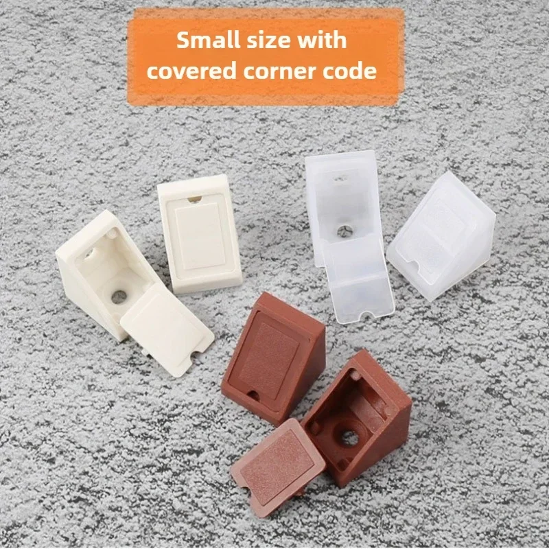 Nylon plastic corner code 20PCS 90 degree Angle retainer laminate clothe cabinet reinforcement connector hardware accessories Angled Furniture Hardware Furniture Hardware Angle Connector Angle Bracket