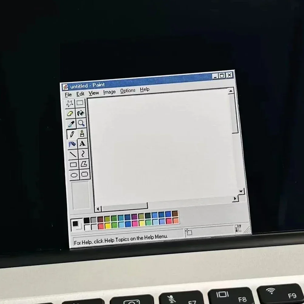Retro Computer Drawing Board Shape Sticky Memo Pad - Aesthetic Square Note Pad for Students & Office Use
