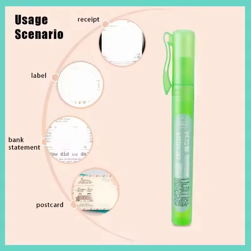 개인 정보 보호 스프레이 펜 감열지 수정기 데이터 보호 개인 정보 보호 수정액 휴대용 익스프레스 도구