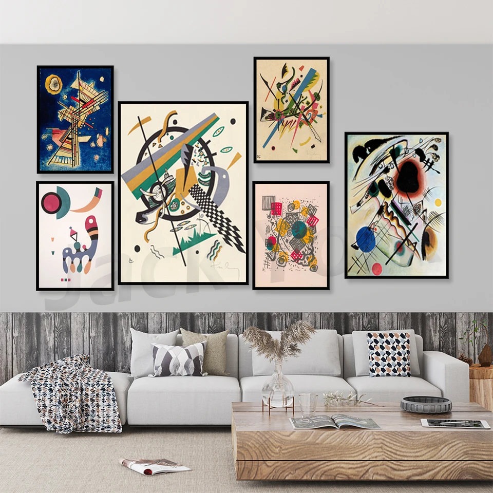 F2ily Kandinsky pittura stampe su tela sinnesthesia astratta arte diversi  cerchi 1926 mostra museo poster Wall Art Decor - AliExpress