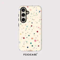 Colorful Circular Dots Pattern Anti - Knock Matte Silicone Phone Case for Galaxy A56 5G (TYFL572)